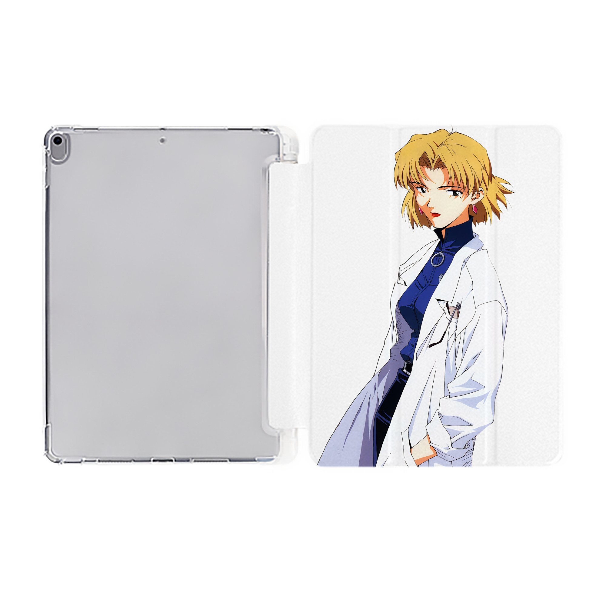 （画像用） EVA 新世紀エヴァンゲリオン IPad ケース ペン収納付き 三つ折りスタンド PUレザー×シリコン 対応機種9.5/10.5/10.9インチ